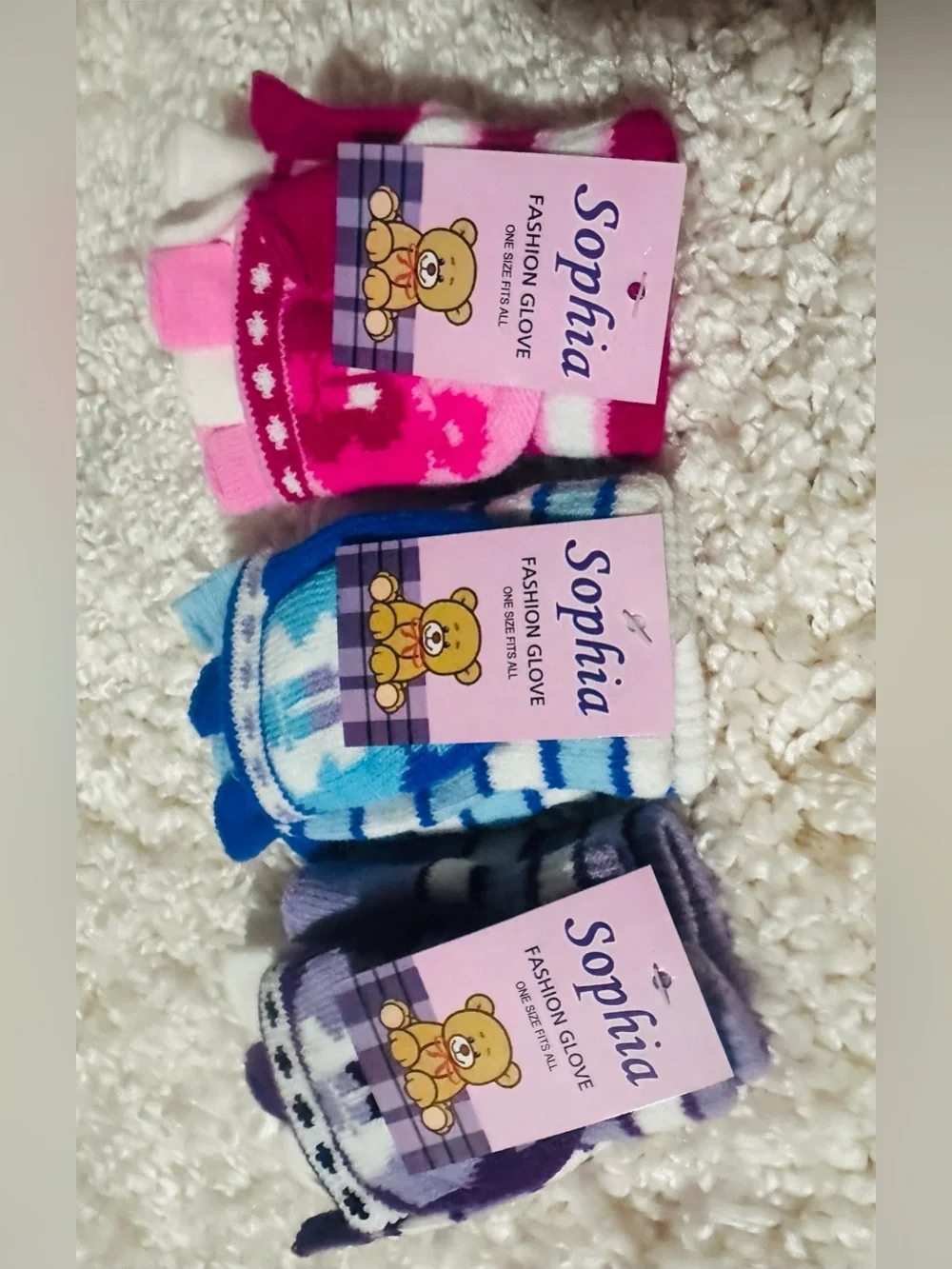 Kids Colorful Yellow & Red Fingerless Gloves-$10 each